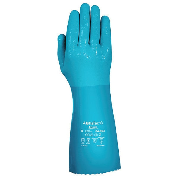 Chemical Resistant Gloves, Blue, PR