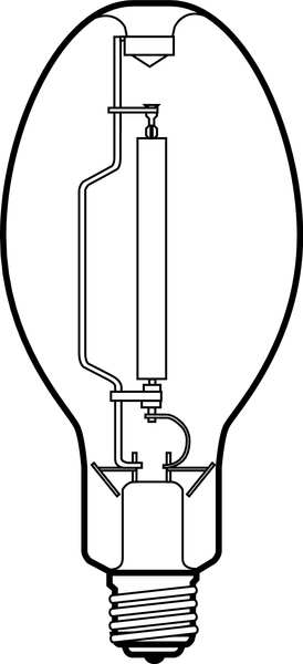 GE LIGHTING 750W, ED37 High Pressure Sodium HID Light Bulb