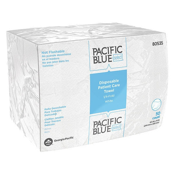 Pacific Blue Select Dry Wipe, 1, 55, No Roll, White, 24 PK