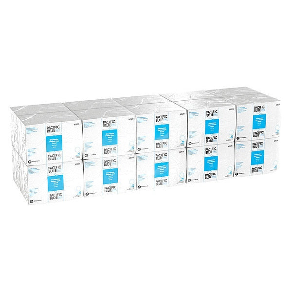 Dry Wipe, White, Airlaid, 50 Wipes, 9-1/2 in x 13 in