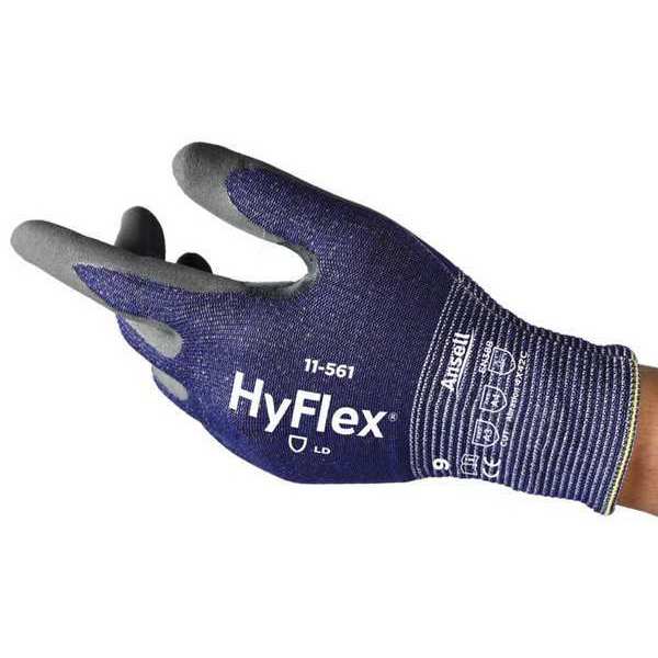 Hyflex Cut-Resistant, Dipped, Nitrile, A3 Cut Level, Intercept Knit, Blue/Gray, XL (Size 10), 1 Pair