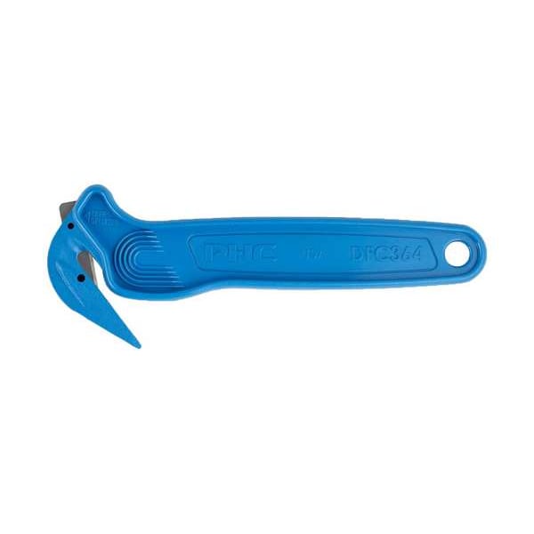 Hook Style Film Cutter, Fixed Blade, Safety Recessed, Plastic, 6 1/2 in L.