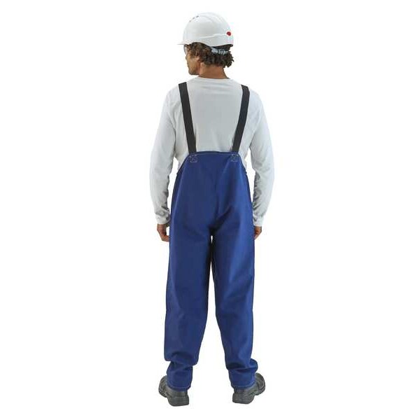 Bib Overall, Fits Waist60 in., Blue, 2XL