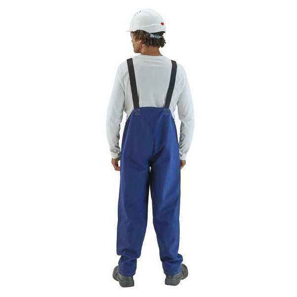 Bib Overall, Fits Waist 52 in., Blue, L