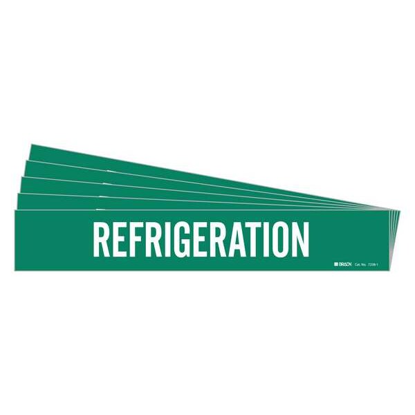 Pipe Marker, White, Refrigeration, PK5, 7238-1-PK