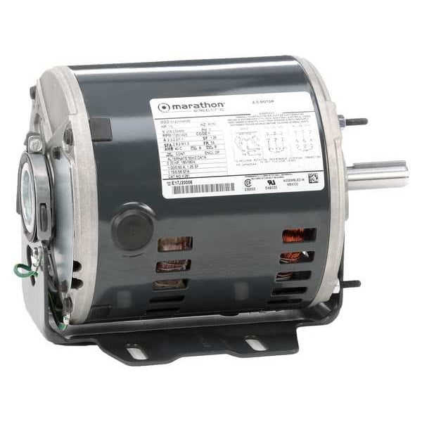 3-Phase HVAC/R Motor, 1/2 HP, 56 Frame, 208-230/460V AC Voltage, 1,725 Nameplate RPM
