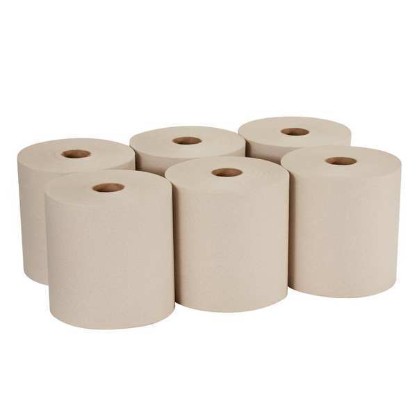 Pacific Blue Basic Hardwound Paper Towels, 1, Continuous, 1,000 ft, Brown, 6 PK