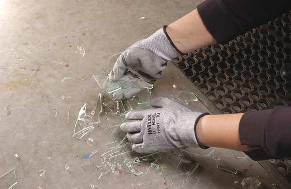 Cut Resistant Coated Gloves, A2 Cut Level, Polyurethane, 6, 1 PR