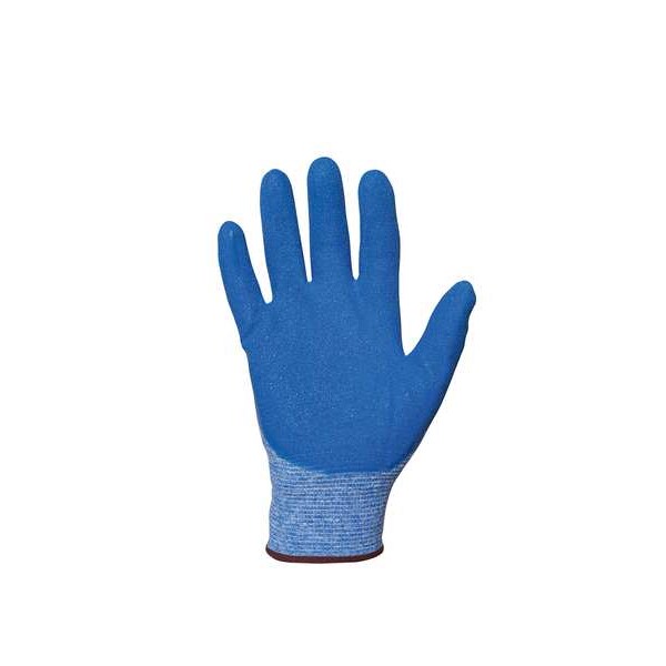 Nitrile Coated Gloves, Palm Coverage, Blue, L, PR