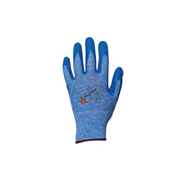 Nitrile Coated Gloves, Palm Coverage, Blue, S, PR