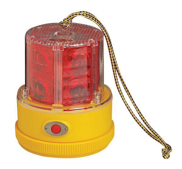 Low Profile Warning Light, LED, Red, 24VDC