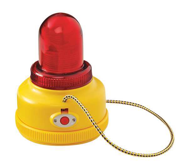 Low Profile Warning Light, LED, Red, 24VDC