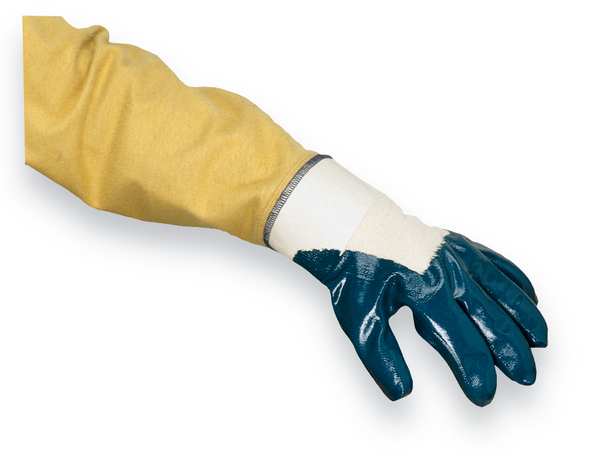 Nitrile Coated Gloves, 3/4 Dip Coverage, Blue, XL, PR
