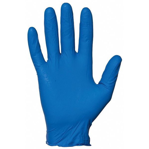 TouchNTuff Disposable Nitrile Gloves, Food Grade, Powdered, Latex Free, L, (9), Blue, 100 Pack