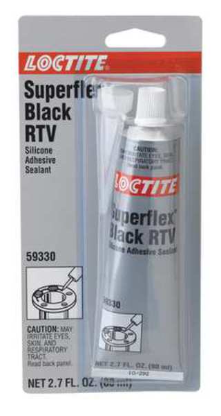 RTV Silicone Sealant, 80 mL, Black, Temp Range -65 to 450 Degrees F