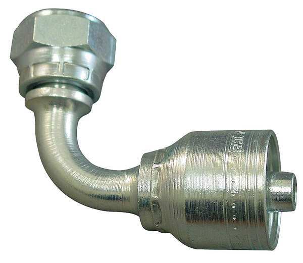 Hydraulic Hose Fitting, 90deg Elbow Shape