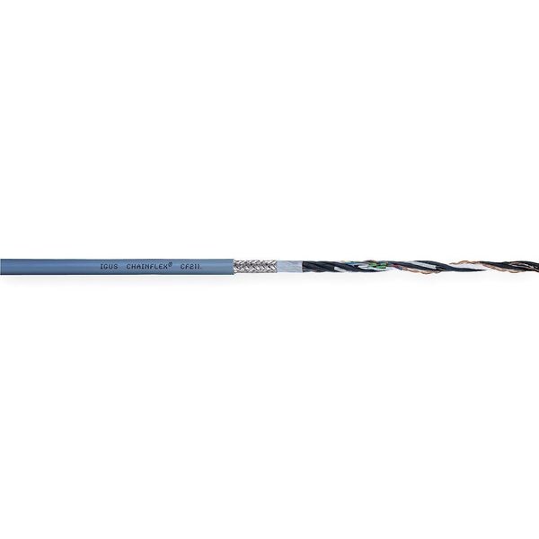 Shielded Continuous Flex Data Cable 8 pr Conductor GY