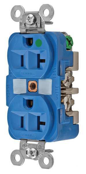 20A Duplex Receptacle 125VAC 5-20R BL