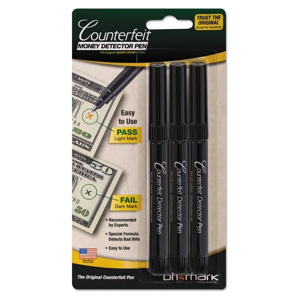 Counterfeit Bill Detector Pen, PK3